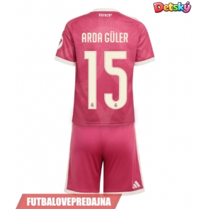 Lacne Dětský Futbalové dres Real Madrid Arda Guler #15 2026-27 Krátky Rukáv - Tretina (+ trenírky)